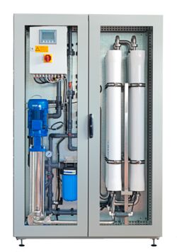 low pressure system for the desalination of softened drinking water